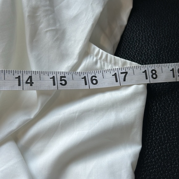 En Saison Lifted Mini Dress Ruffle Round Neck Sleeveless White Sz S NEW - Picture 10 of 11